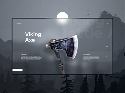 Viking Axe landing page clean clear dark elegant minimal simple ui ui ux uidesign website