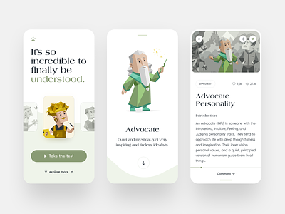 Personality mobile app concept