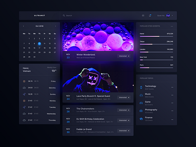 028/100 Daily UI: Events - Darkmode