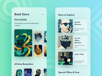 031/100 Daily UI: Book Store - Library app book clean clear daily 100 dribbble elegant illustration minimal simple sketch store ui ux uidesign