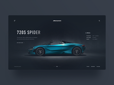 041/100 Daily UI : McLaren 720S Spider Intro