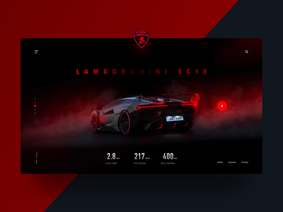 042/100 Daily UI : Lamborghini SC18 Intro clean clear cover daily 100 dark dribbble elegant landing page minimal simple sketch ui ux uidesign