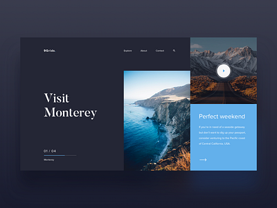 044/100 Daily UI : 9grids project - Travel