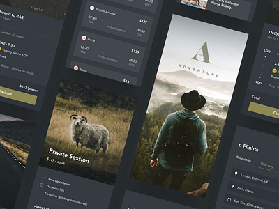 049/100 Daily UI : Travel App - Showcase (Dark Mode)