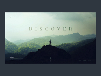 Discover - Parallax website animation clean clear daily 100 elegant minimal parallax simple ui ux website