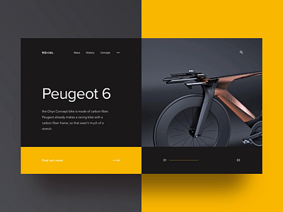Electric Bike animation clean clear daily 100 dribbble elegant landing page minimal simple ui ux website