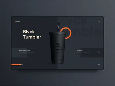 The Blvck Tumbler clean clear dark elegant minimal simple ui ux ui ux uidesign website