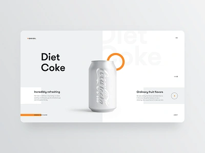 DietCoke clean clear elegant light minimal simple ui ux website