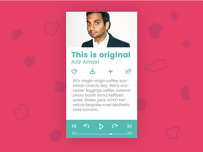 Daily UI #009: Music Player colorful comedy dailyui typography