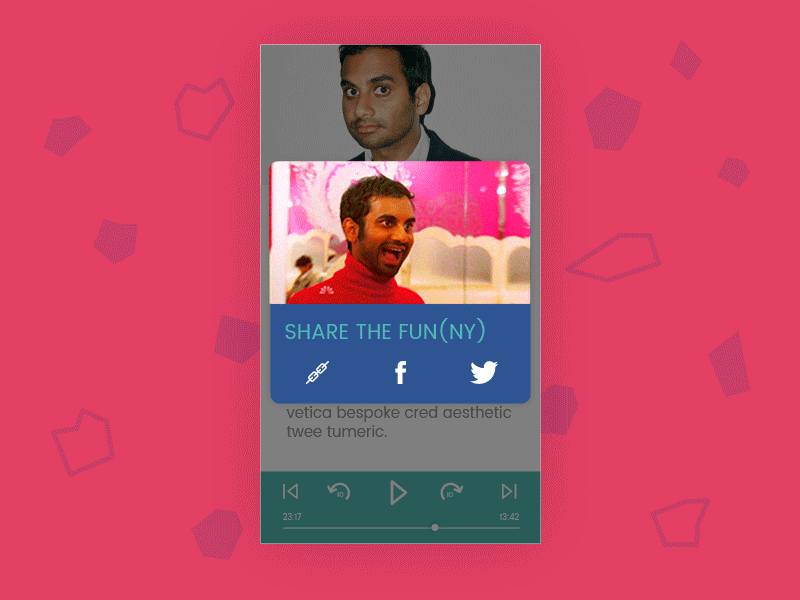 Daily UI #010: Social Share colorful dailyui funny share social typography