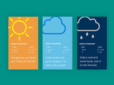 Daily UI #037: Weather. dailyui weather