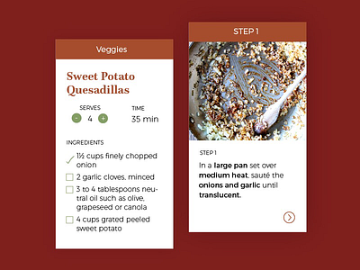 Daily UI #040: Recipe.