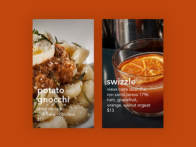 Daily UI #042: Food & Drink Menu.