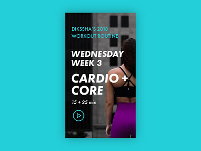 Daily UI #062: Workout of the day. dailyui exercise