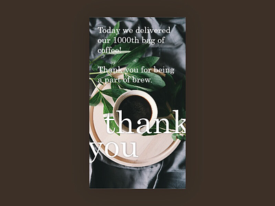 Daily UI #076: Thank you.