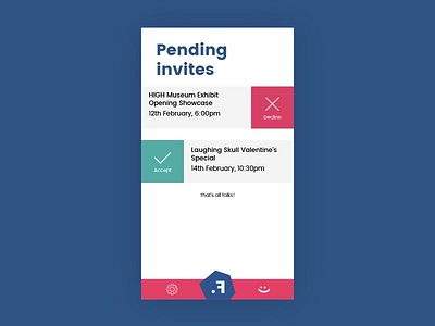 Daily UI #078: Pending Invites. dailyui pending invites