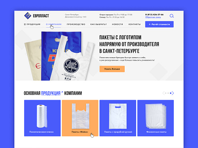 Plastic package - Corporative web design