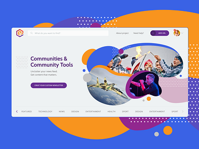 Concept website communities & community tools community concept concept design design service tools ui web webdesign website