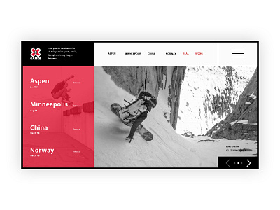 XGames concept website concept extreme sports ui web webdesign website