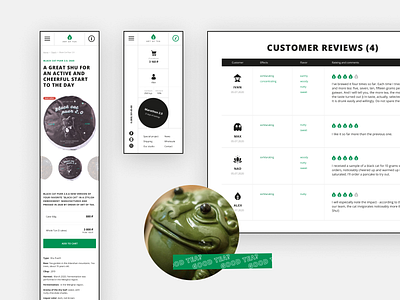 Concept website for tea shop