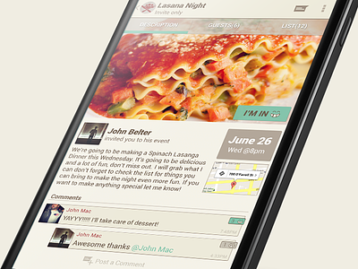 DinnerParty Events android app mobile nexus5 ui ux