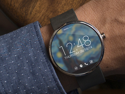 Moto360 Muzei WatchFace android androiddesign androidwear faceoff moto360 muzei smartwatch ui wearable