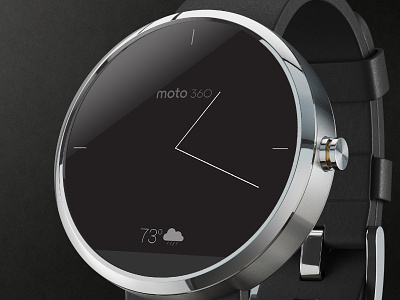 Simple Moto 360 WatchFace androiddesign androidwear faceoff moto360 smartwatch ui wearable