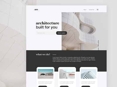 Landing Page - Architecture dailyui dailyui 003 landing page web web design website website design