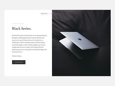 Black Series. clean design minimal photo photography website