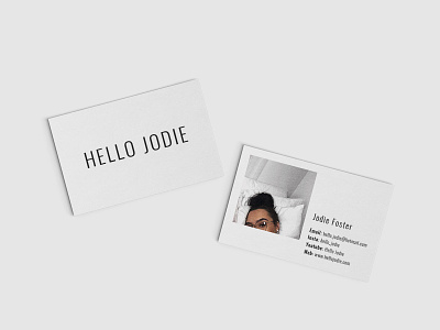 Hello Jodie Business Cards business card design minimal photo