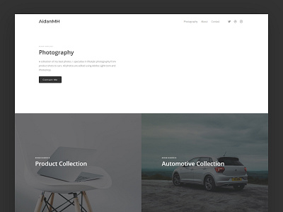 Photography Website minimal photo photography photography website web web design website