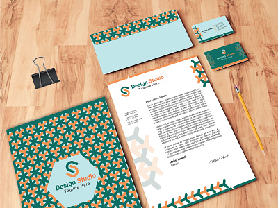 Corporate Brand Stationery Design best branding corporate design graphic design illustration letterhead logo set stationery vector