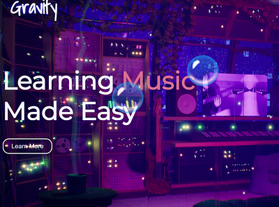 Gravity - Online music learning platform animation bootstrap css3 design figma html5 jquery keyframes responsive ui web design