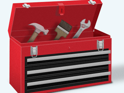 Tool Box illustration web design