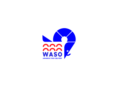 WASO delivery food japan japanese logo mark sea seafood shrimp