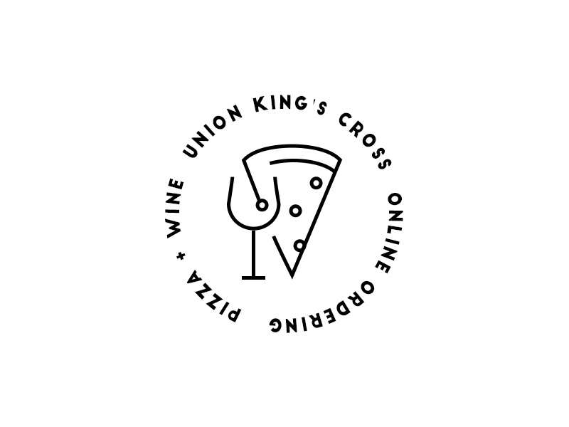 Union King's Cross Pizzeria mark restaurant logotype logo identity food branding wine pizza pizzeria