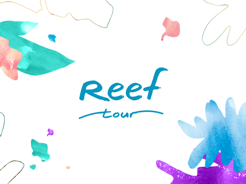 Reef tour agency branding coral logo logotype reef tour tourism travel waves