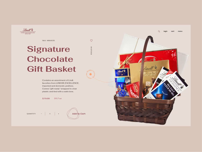 Chocolate Gift Basket animation chocolate concept e commerce interaction luxury premium product shop sweets transition typography ui web webdesign website