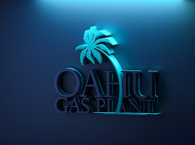 3D OAHU GAS PLANT LOGO DESIGN 3d animation branding graphic design logo motion graphics