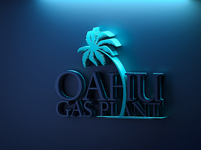 3D OAHU GAS PLANT LOGO DESIGN