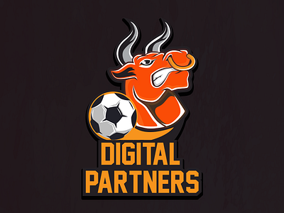 Logo Design agency bulls design football illustration logo shot