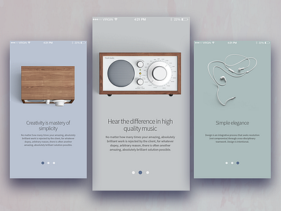 Onboarding Screen app app design design ios minimal music onboarding screen shot simple