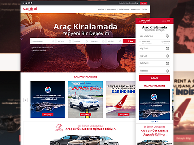 Car Rental | Homepage booking car homepage interface mobile rental ui ux webdesign website