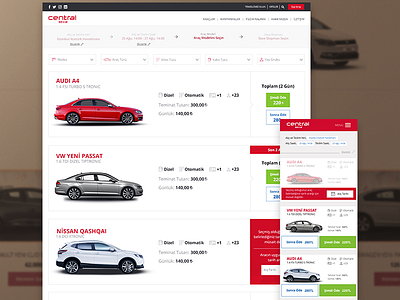 Car Rental | Car List car design detail filter list mobile page rental search ui ux web design