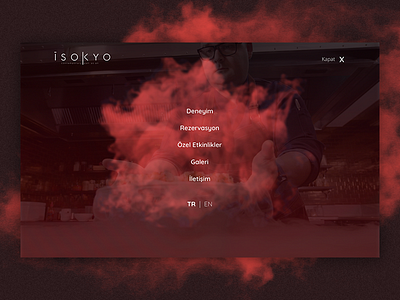 Navigation Concept | isokyo blur desktop hamburger menu navigation red restaurant web website