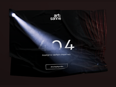 404 | Theater Website 404 dark design error movie page return scene shot theater web website