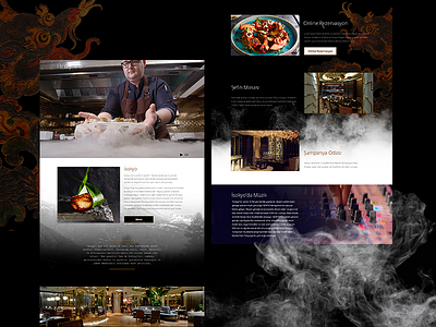 isokyo asian design food menu restaurant shot sushi ui ux web