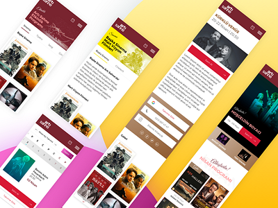 Theater Mobile Website calendar event homepage mobile movie page scene shot theater ui ux website