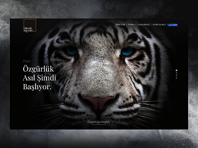 Emaar Square Main Page animals building design homepage page project shot tiger ui ux web website