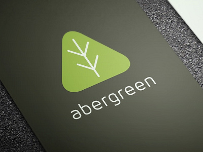 Abergreen black branding eco green identity leaf nature